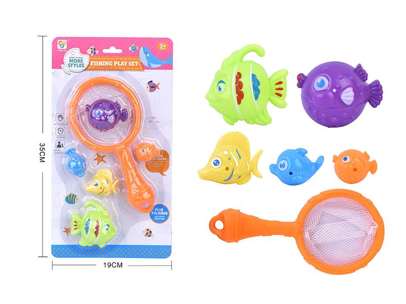 Bathroom Fishing Toys(Spoon Net + Fishes)