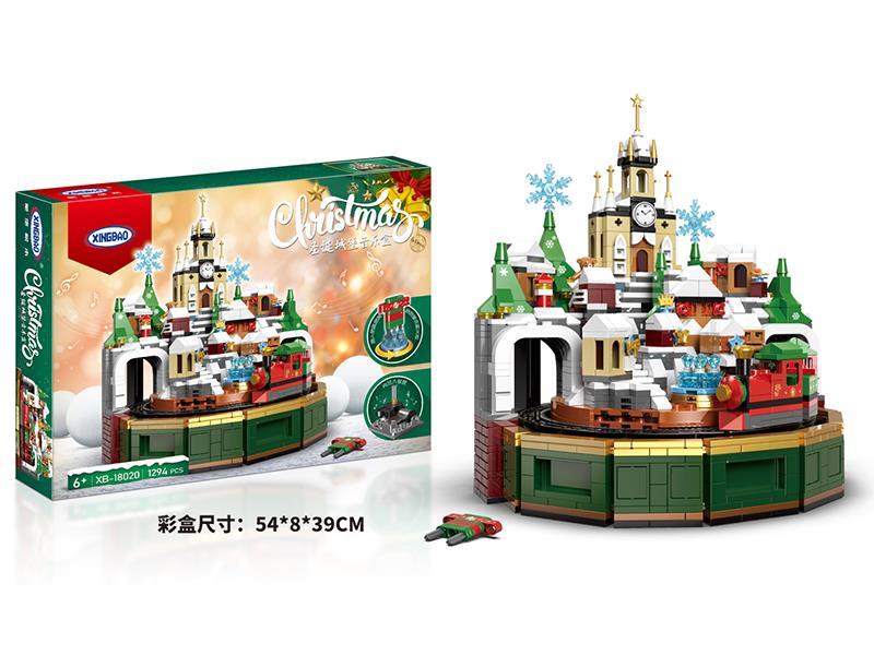 Christmas Castle Music Box Building Blocks 1248PCS