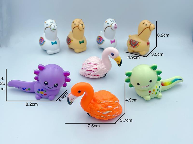 Friction One Wheel Animals -Flamingo ,Alpaca, Hexagonal Dinosaur Series(Ultrasonic UV Printing)