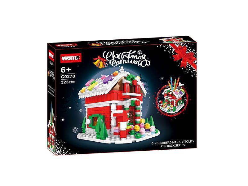 323PCS Christmas Pancake House Building Blocks