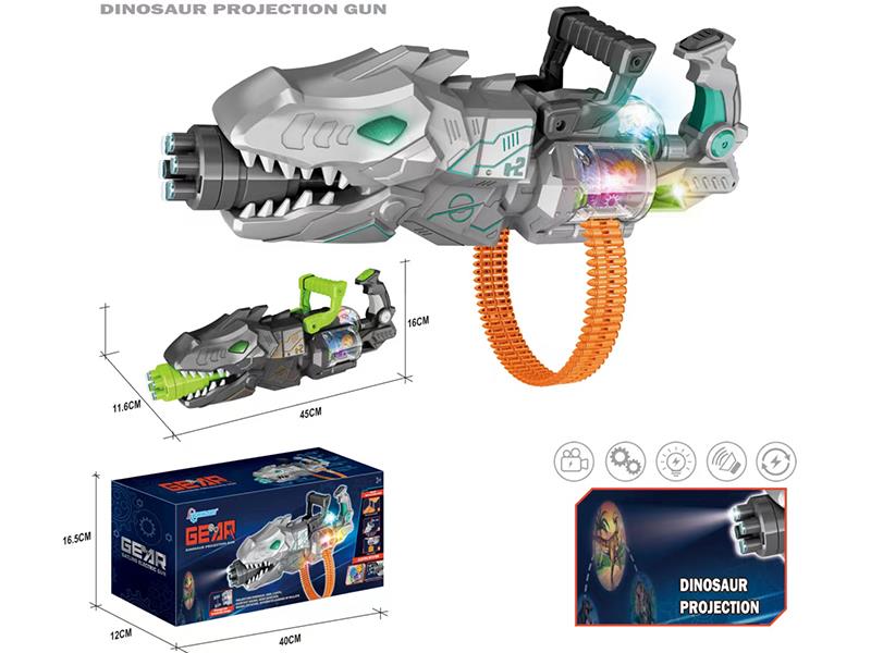 B/O Tyrannosaurus Projection Gun With Lights And Music