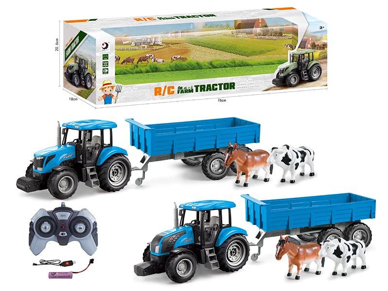 2.4G Remote Control Farm Tractor Trailer Toy(Demo + Sounds)