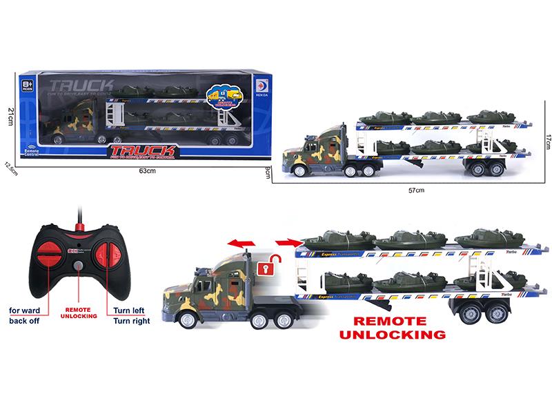 5-Channel Remote Control Container Car With 6 Boats(Remote Unlocking)