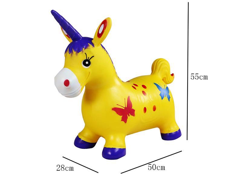 Large Painted Inflatable Jumping Unicorn