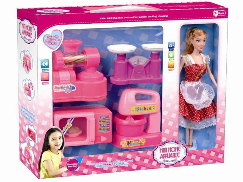 4pcs Small appliance Barbie set