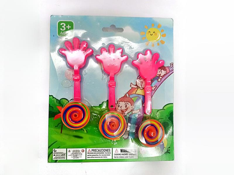 Hand Clapper + Spinning Tops Toys(6PCS)