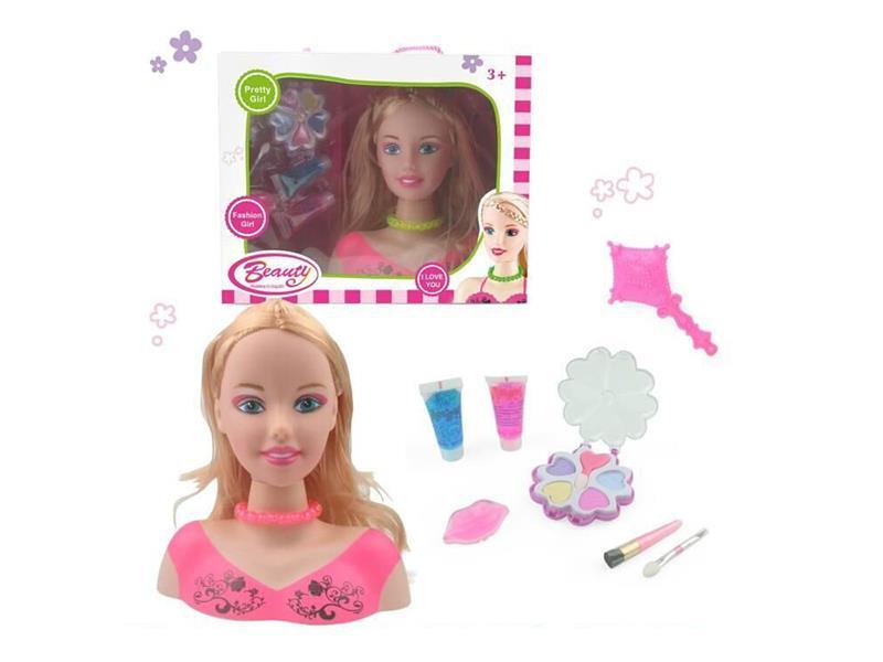 Half-Length Barbie head Make Up Set