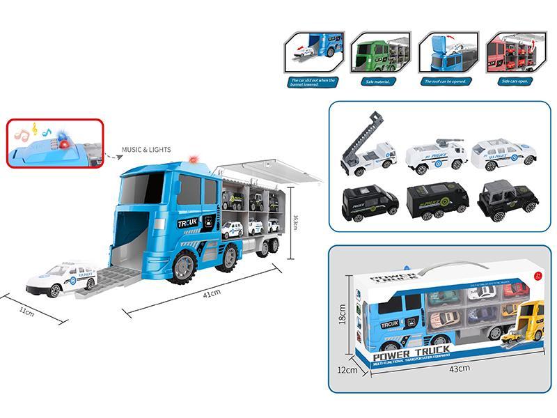 Police Trailer With Light And Music