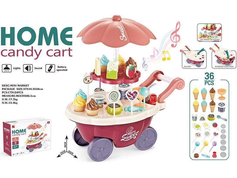 Mini Candy Cart With Light ,Music