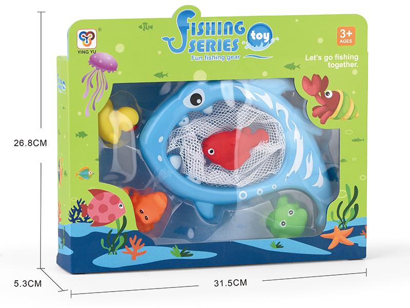 Shark Spoon Net Vinyl Animals Fishing Game