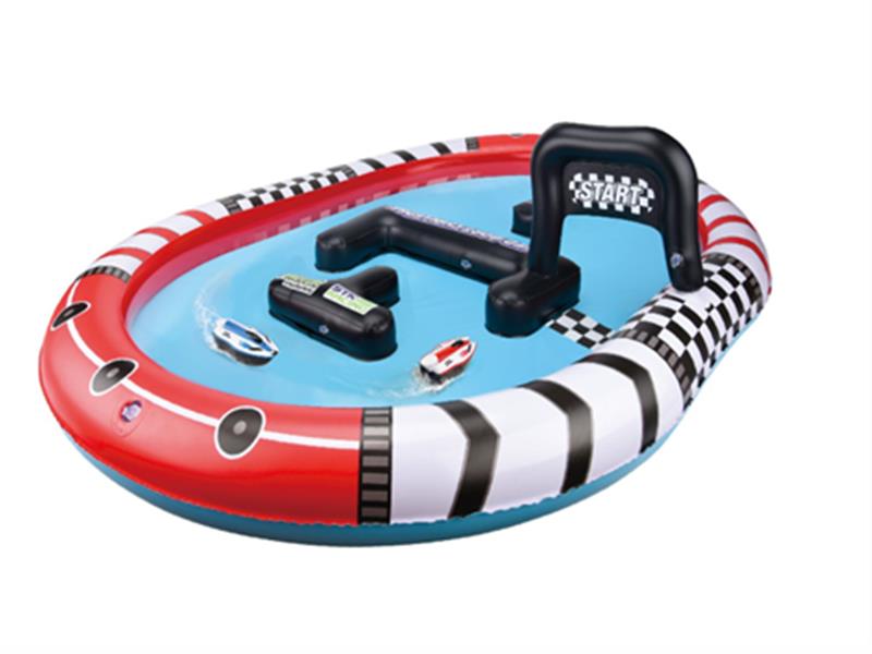 2.4G Remote Control Boat With Inflatable Pool(Included Batteries)