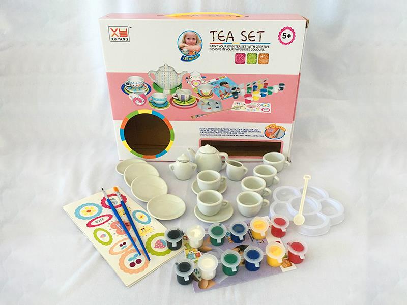 DIY Coloured Drawing Porcelain Tea Set