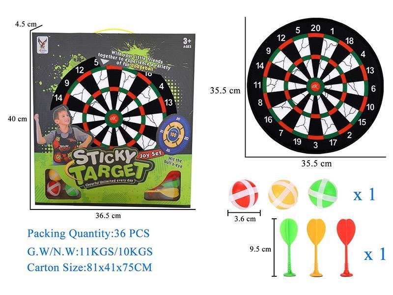 Dartboard With Sticky Balls, Darts