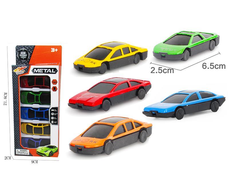 5PCS SLIDED METAL CAR