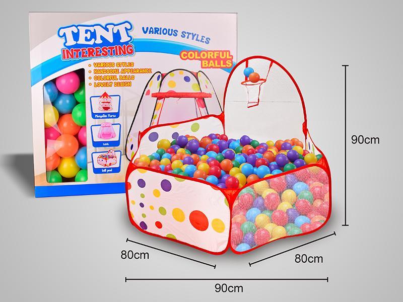 0.9M Ball Pool With Shoot At The Basket And 60PCS 6CM Ocean Balls