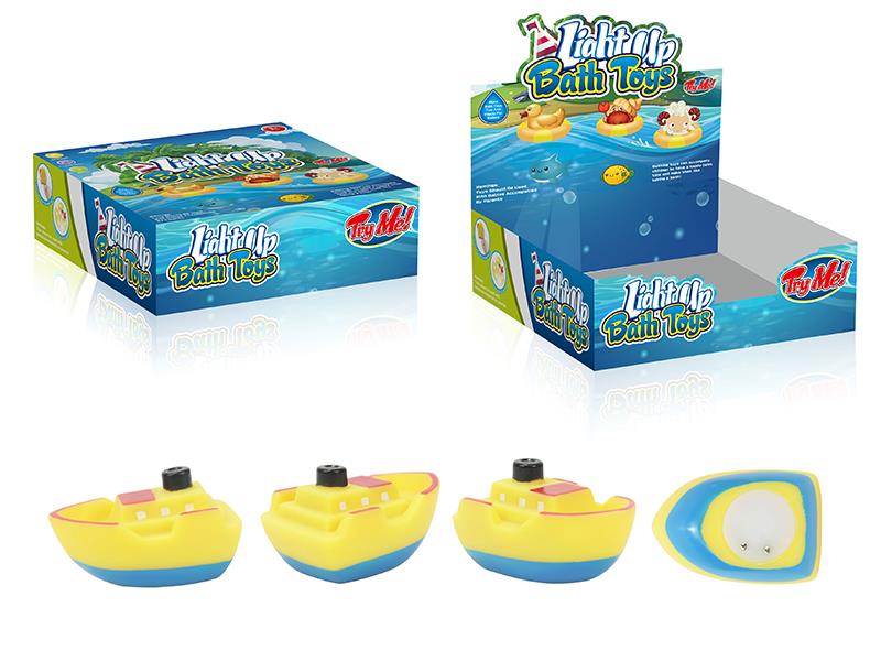 Cute Ship Light Up Bath Toys 12pcs