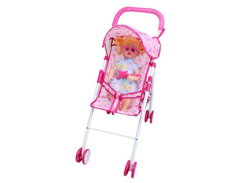 14' Doll + Baby Stroller