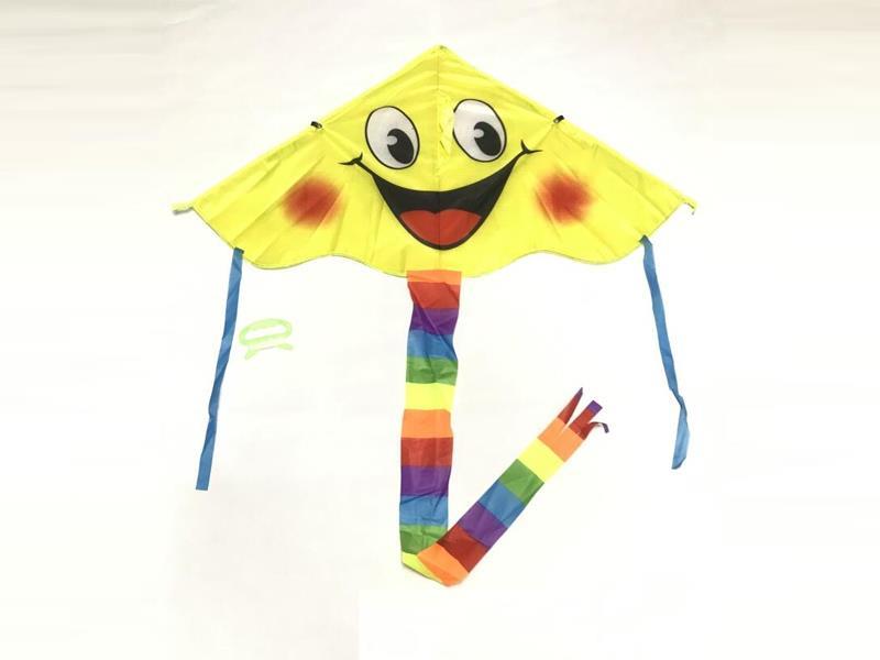 93Cm Smiley Face Kite With Enlarged Tail