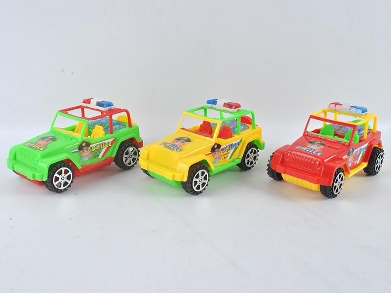 Pull Line Cartoon Cross Country Police Car With Light