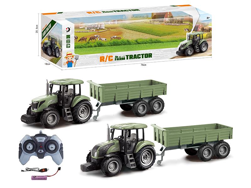 2.4G Remote Control Farm Tractor Trailer Toy(Demo + Sounds)