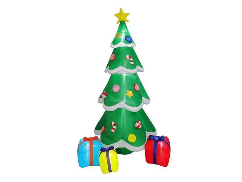 210CM Christmas Tree Inflatable Model, With 5 LED Lights, Fan And Adaptor