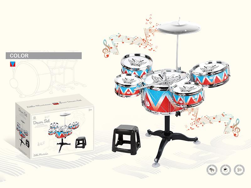 Jazz Drum Set(5 Drums + Chair)