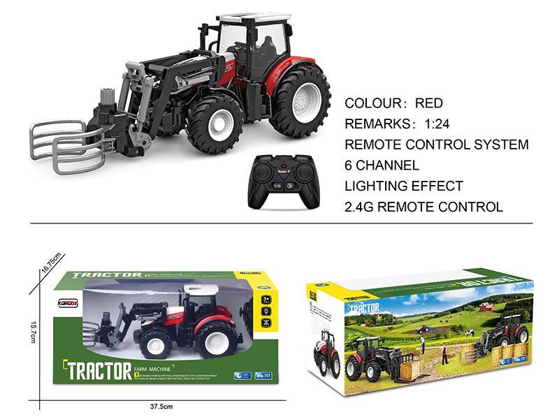 1:24 2.4G 6-Channel Remote Control Farm Tractor