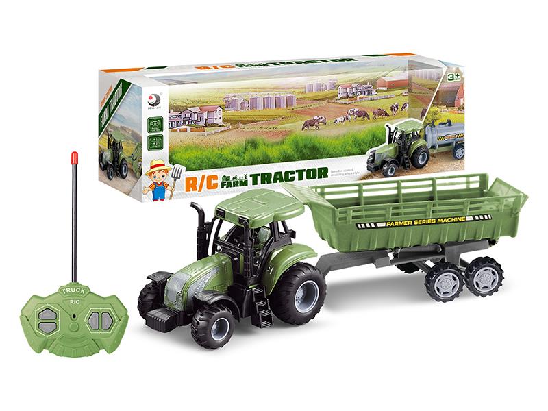 27Mhz Remote Control Farm Tractor With Dump Trailer