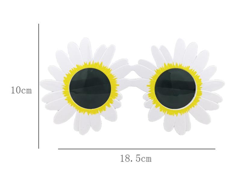 White Sunflower Glasses - Yellow Lens