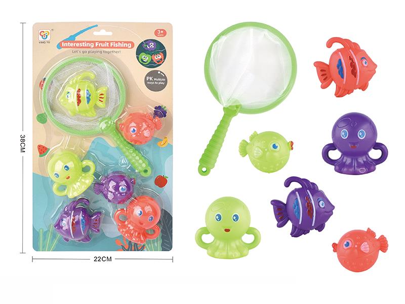 Bath Toys Spoon Net Catch Fish Game