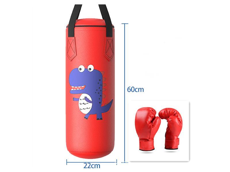 Hanging Punching Bag(Dinosaur Pattern,Red)