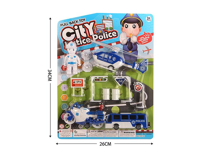 Police Traffic Series Pull Back Toy