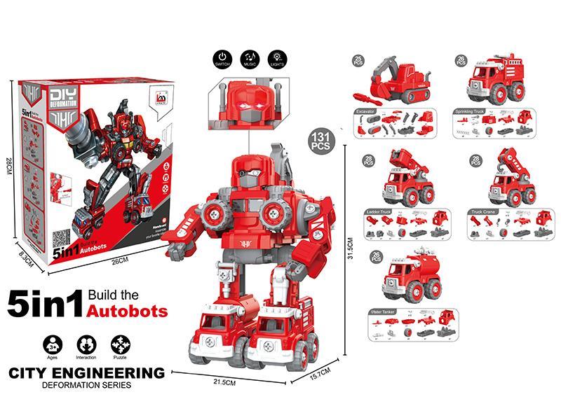 5 In 1 Transformation Fire Engine