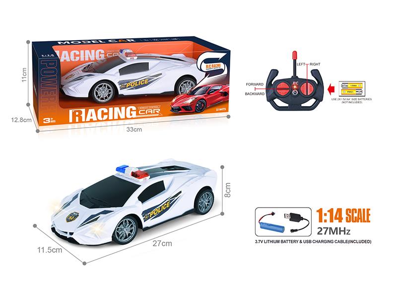 27Mhz 1:14 4-Channel Remote Control Lamborghini Aurora Police Car With Headlights(Included Batteries)