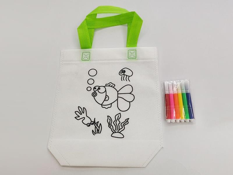 DIY Painted Non-Woven Tote Bag(Underwater World)