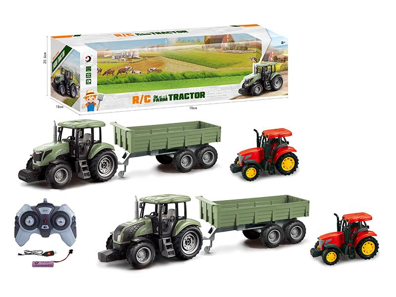 2.4G Remote Control Farm Tractor Trailer Toy(Demo + Sounds)