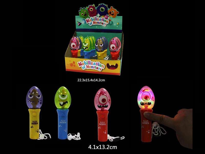 Mini Monster Flash Stick With 5 Lights 12pcs