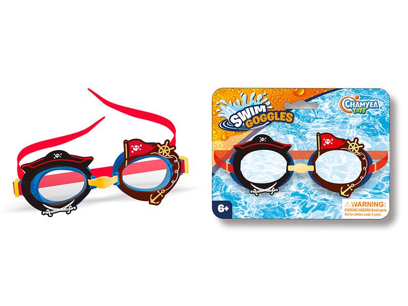 Silicone Children's Swimming Goggles - Pirate Theme