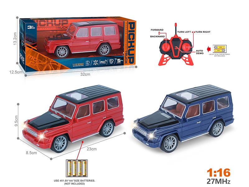 27Mhz 1:16 5-Channel Remote Control Benz Off-Road Vehicle With Headlight, One Key To Demo(Not Included Batteries)