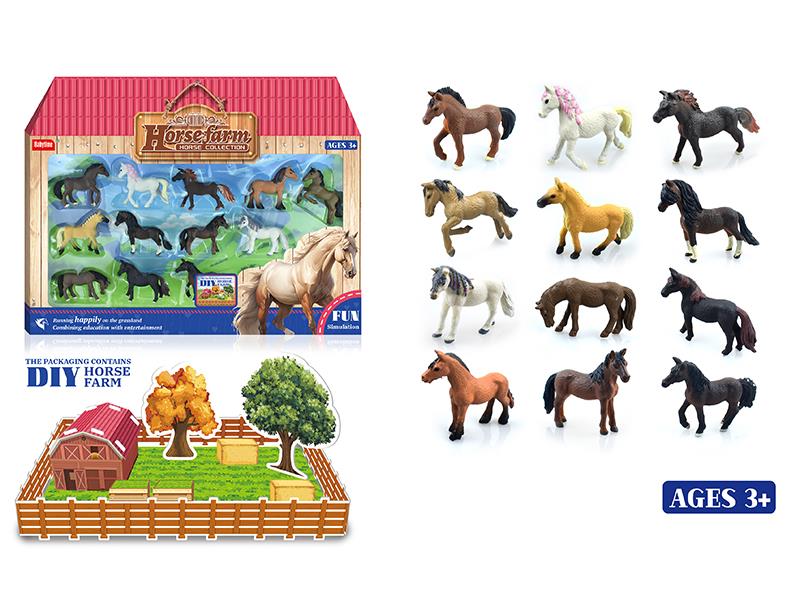 DIY Horse Farm Simulated Pony Set