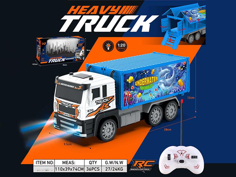 1:20 4-Channel Ocean Series Transport Truck With Lights