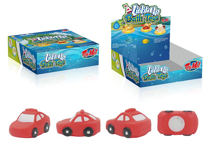 Cute Car Light Up Bath Toys 12pcs