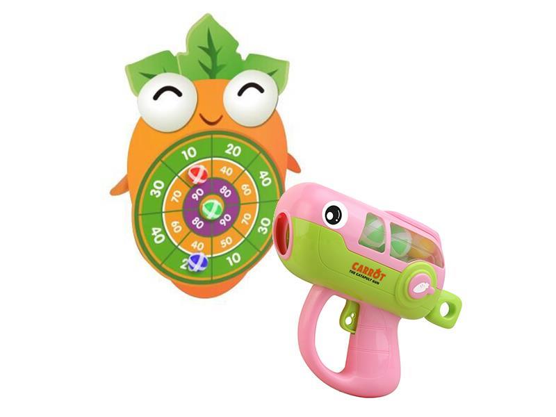 Radish Velcro Dartboard + Sticky Ball Gun