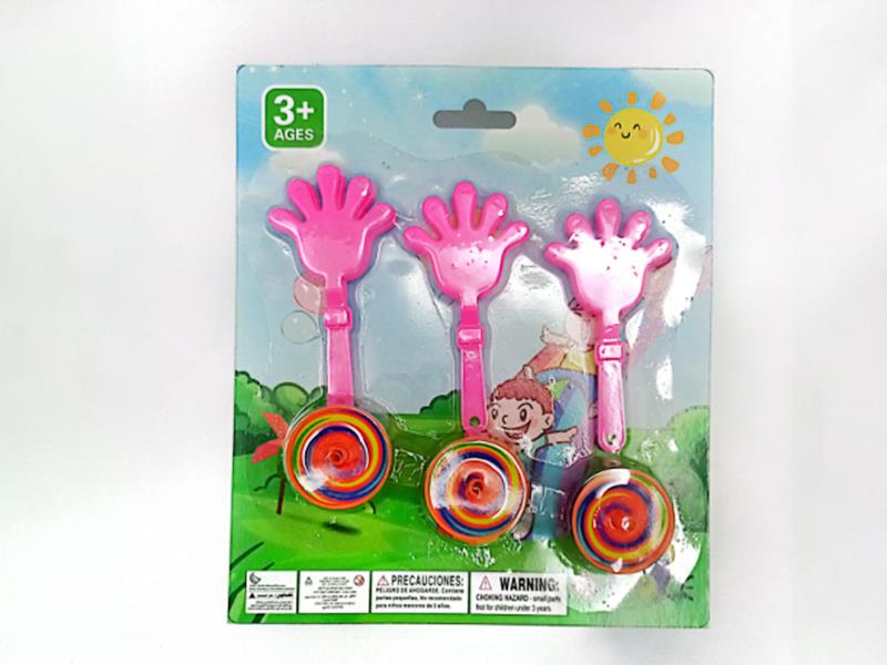 Hand Clapper + Spinning Tops Toys(6PCS)