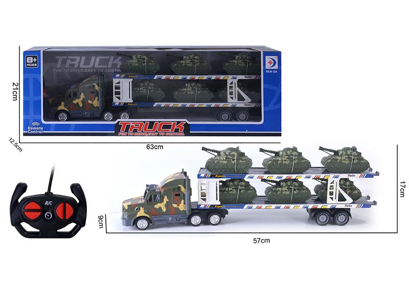 4-Channel Remote Control Container Car With 6 Tanks