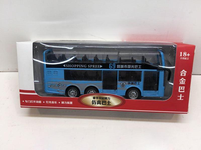 Alloy Pull Back Bus With Music And Light