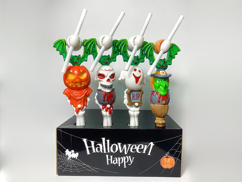 Halloween Windmill Flash Stick With 8 Lights And Sound 12PCS