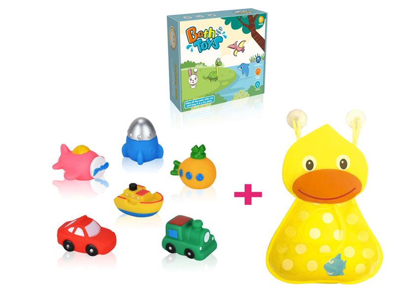 Light Up Bath Toys Set(With Storage Bag)