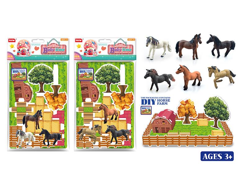 DIY Horse Farm Simulated Pony Set