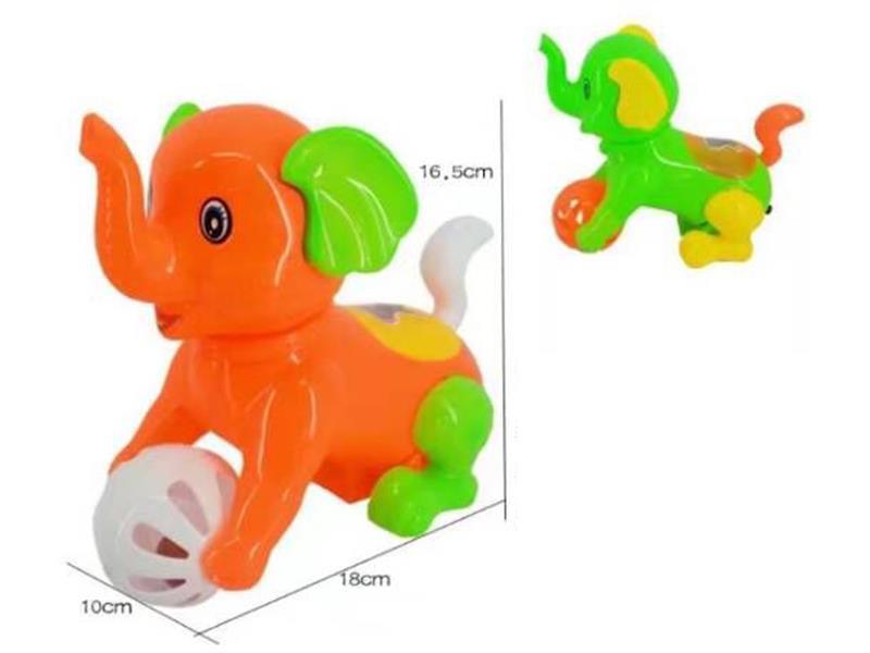 Pull Line Cartoon Elephant With Lights And Bell